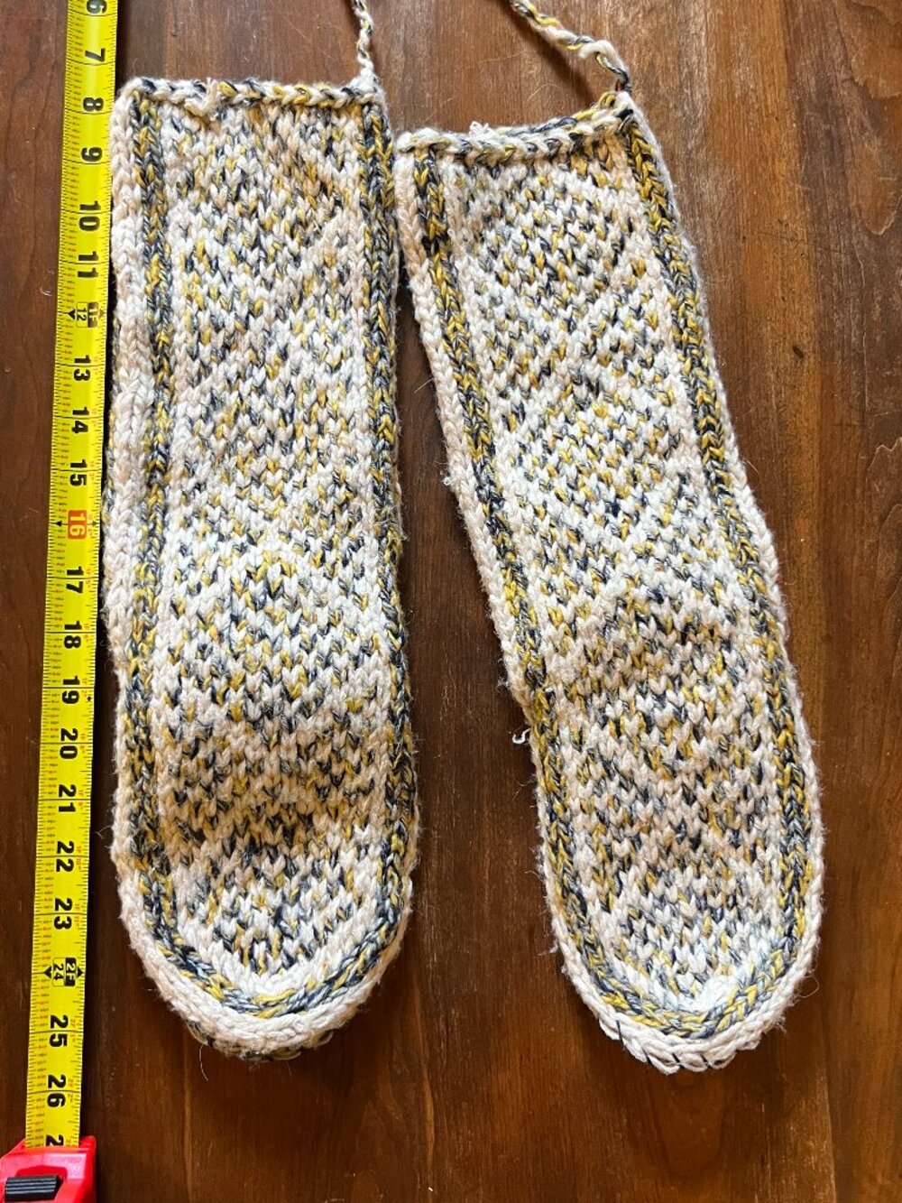 Womens Large Muk Luks mukluk Fair Isle woven wool slipper sock shoes new